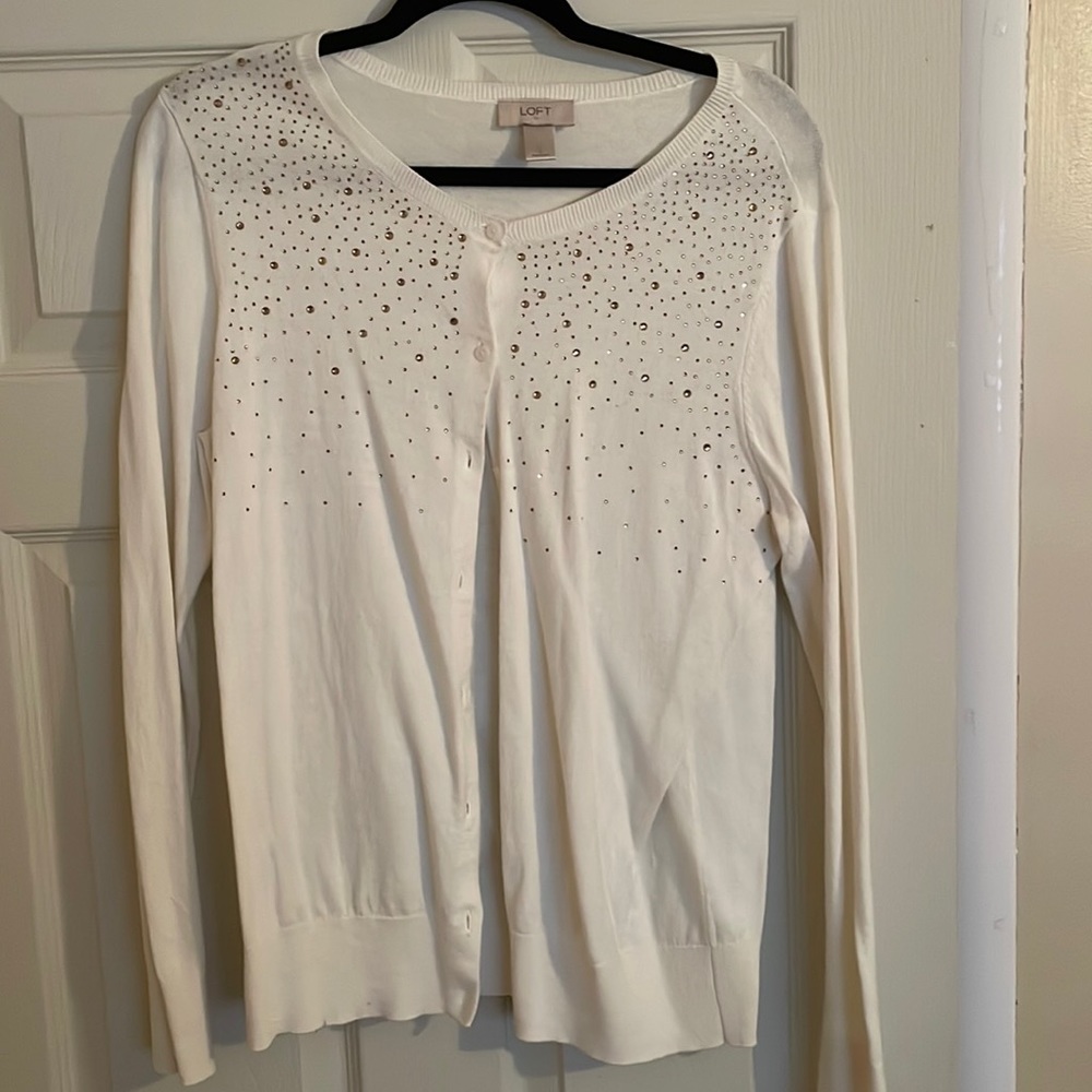 Loft cardigan in white